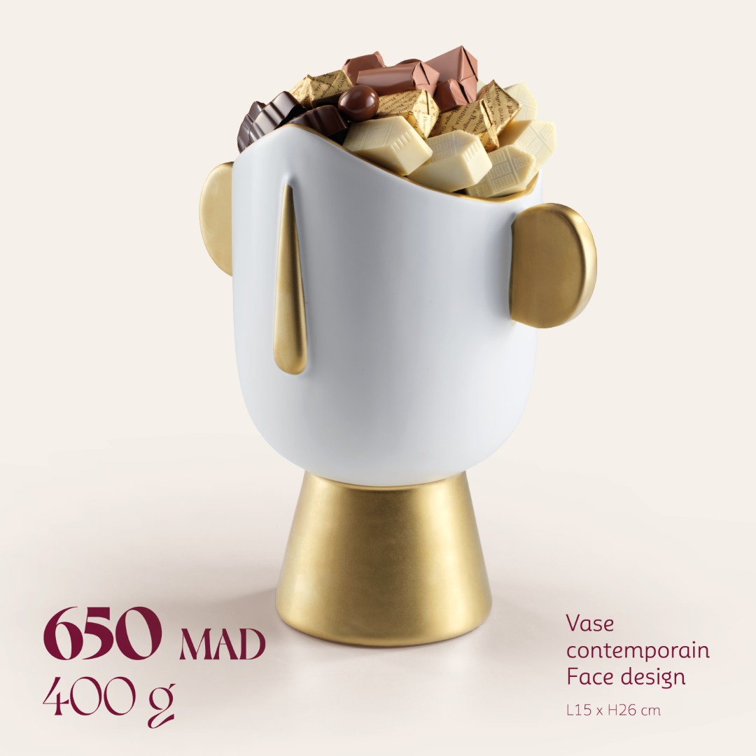 Vase contemporain Face design